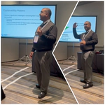 Mahadeo Sukhai presents research on what is needed by the sight loss community for trust in AI the CSUN Conference