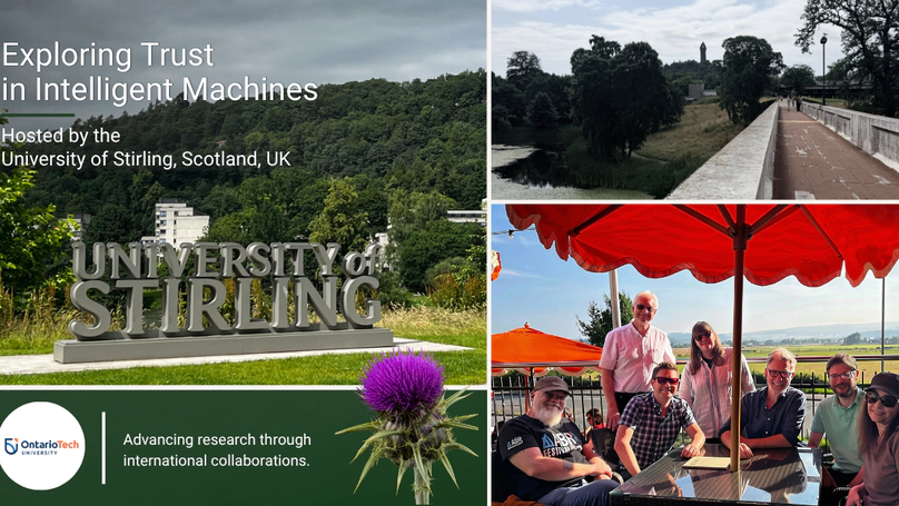 Talia and Peter attend the Trust in Intelligent Machines Workshop