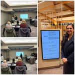Zahra and Peter lead two library workshops